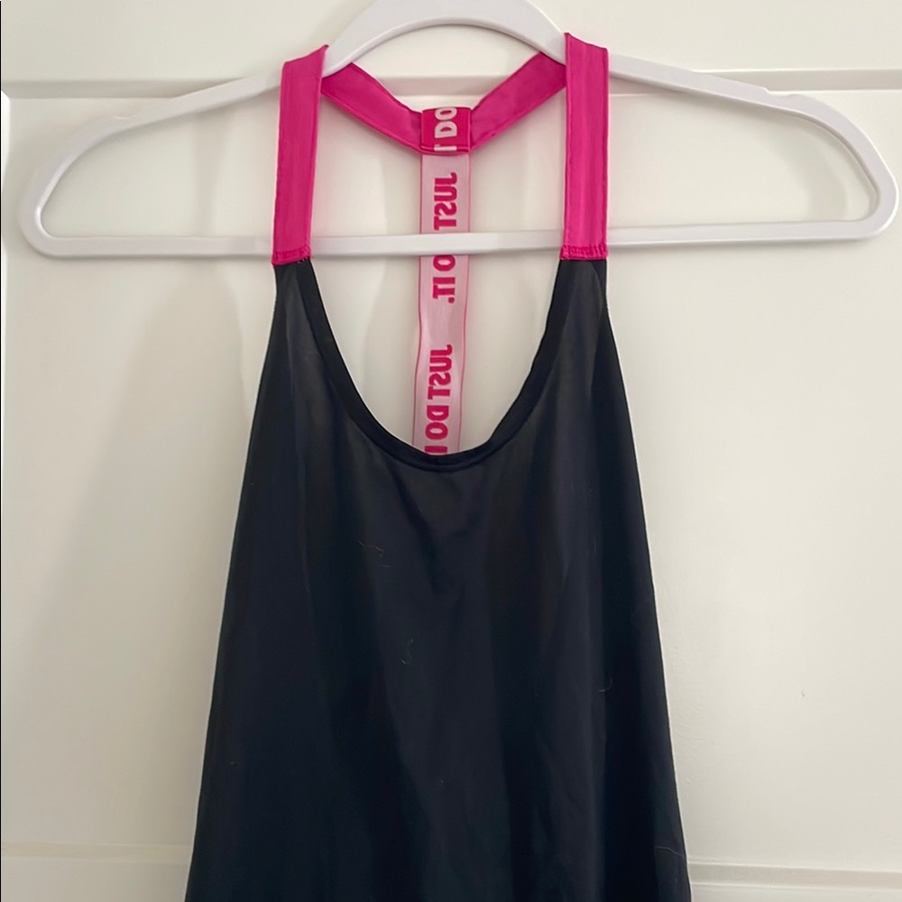 Nike Black Tank with Pink Straps